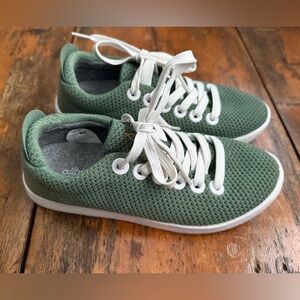 Allbirds Forest Green Knit Sneakers with White Accents